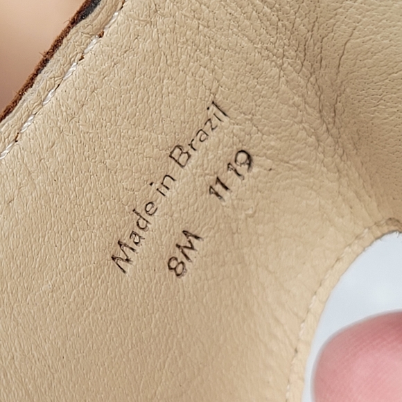 Jack Rogers Luggage Leo Embroidery Leather Sanda size 8 Sandals Made in … - Picture 12 of 16